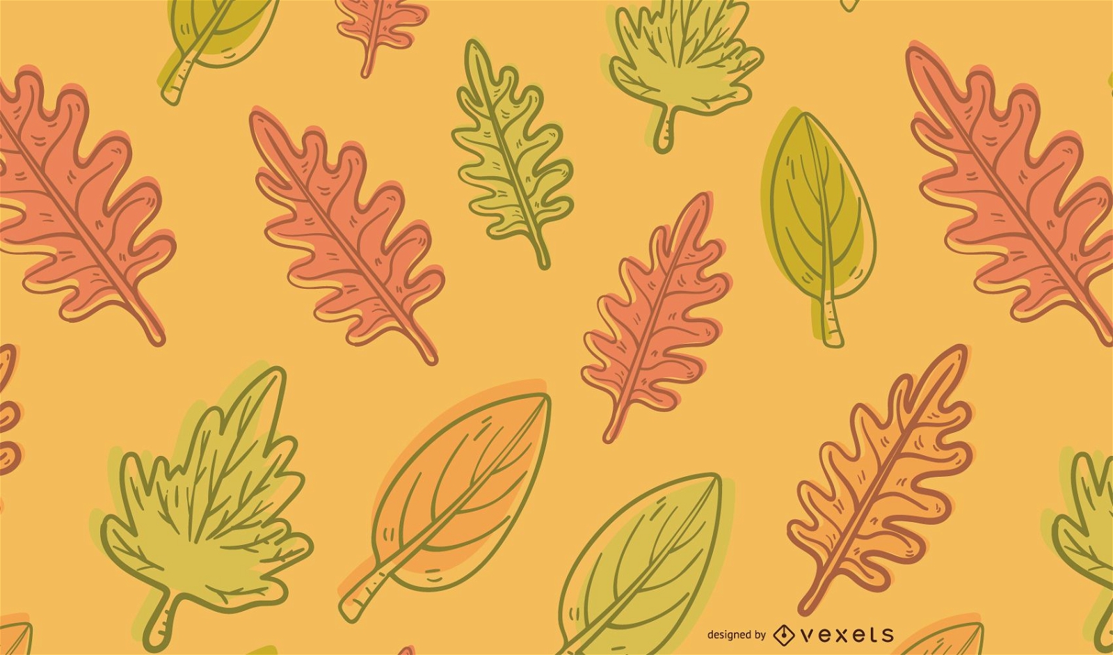 Fondo de ilustración de hojas de otoño