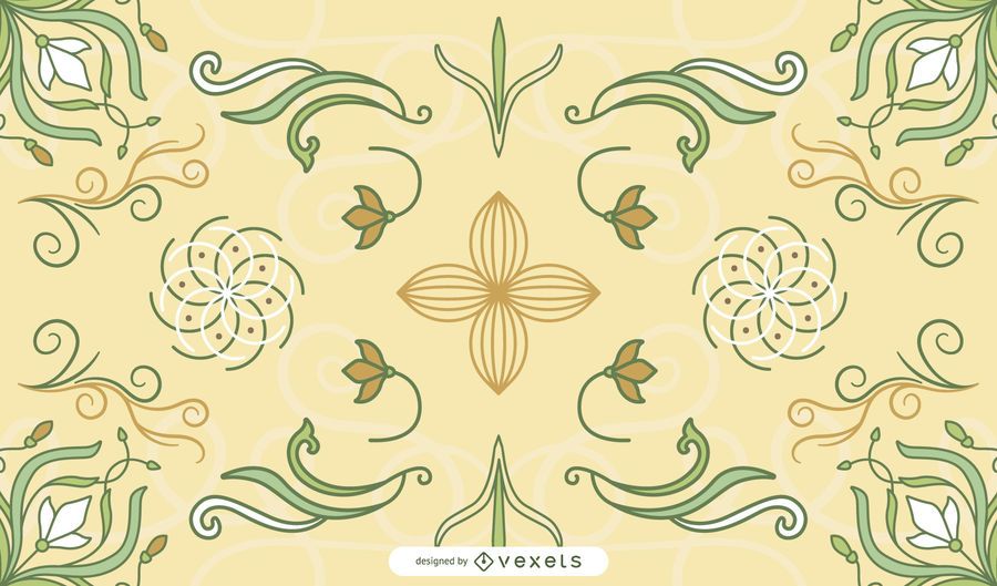 European Pattern Background 39 Vector Download