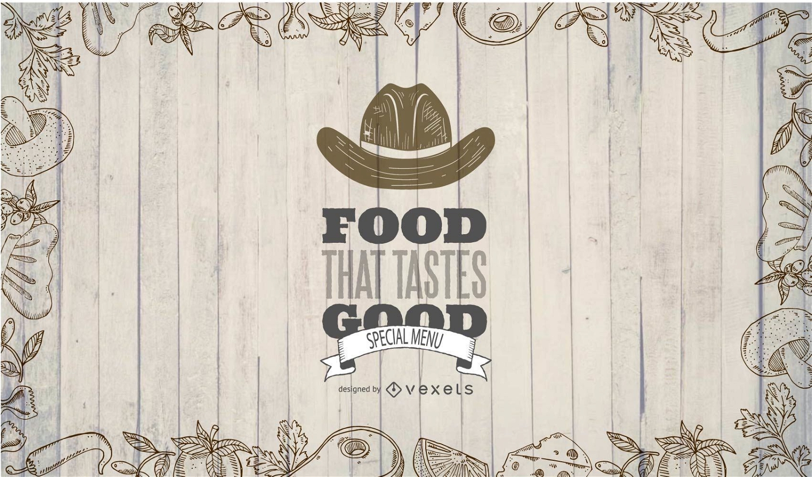 Design de banner de comida de restaurante ocidental