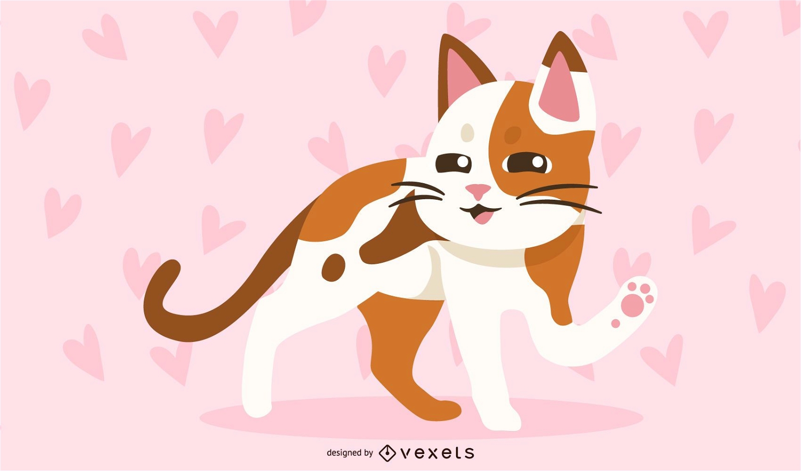 Cute Cat Love Wallpaper