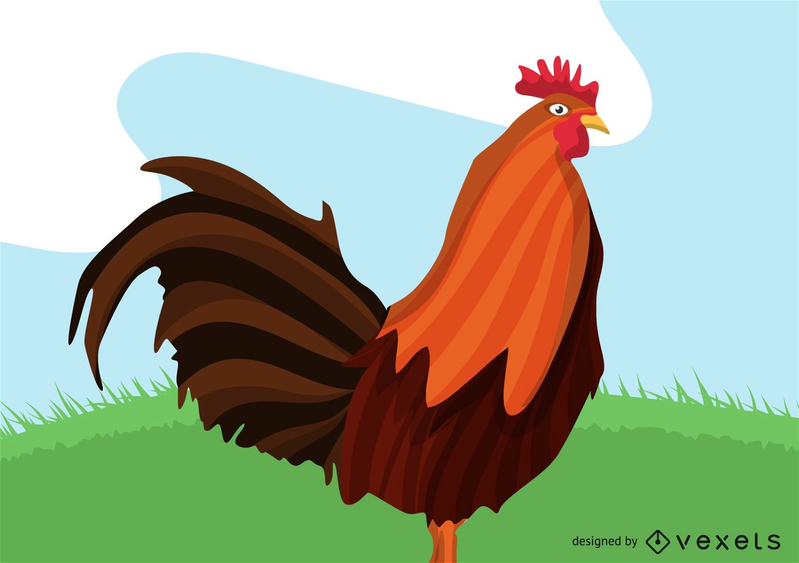 diseño de ilustración de animal de gallo