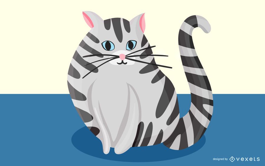 Diseño de ilustración de gato mascota Diseño de ilustración de gato mascota