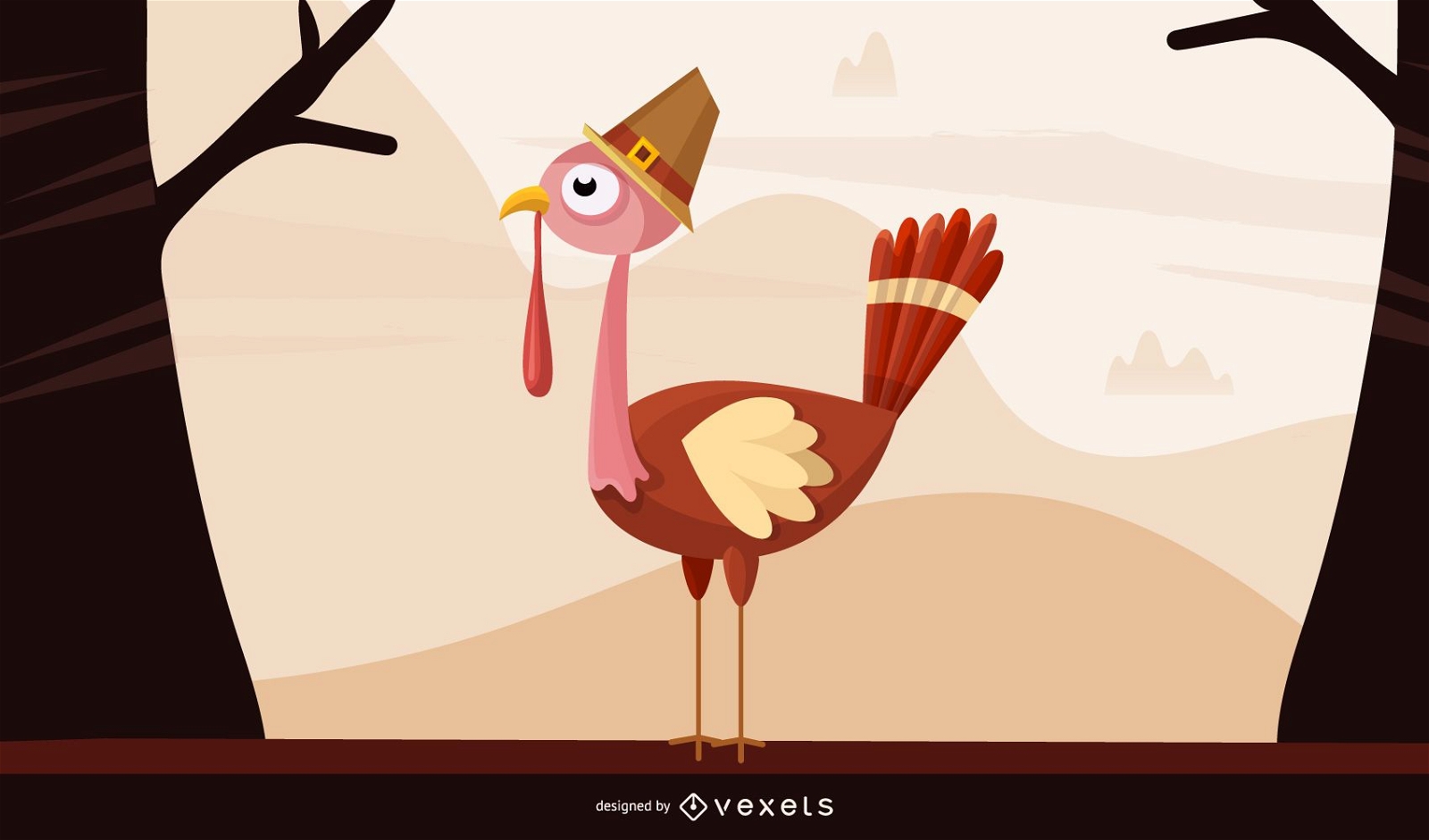 thanksgiving turkey animal illustration