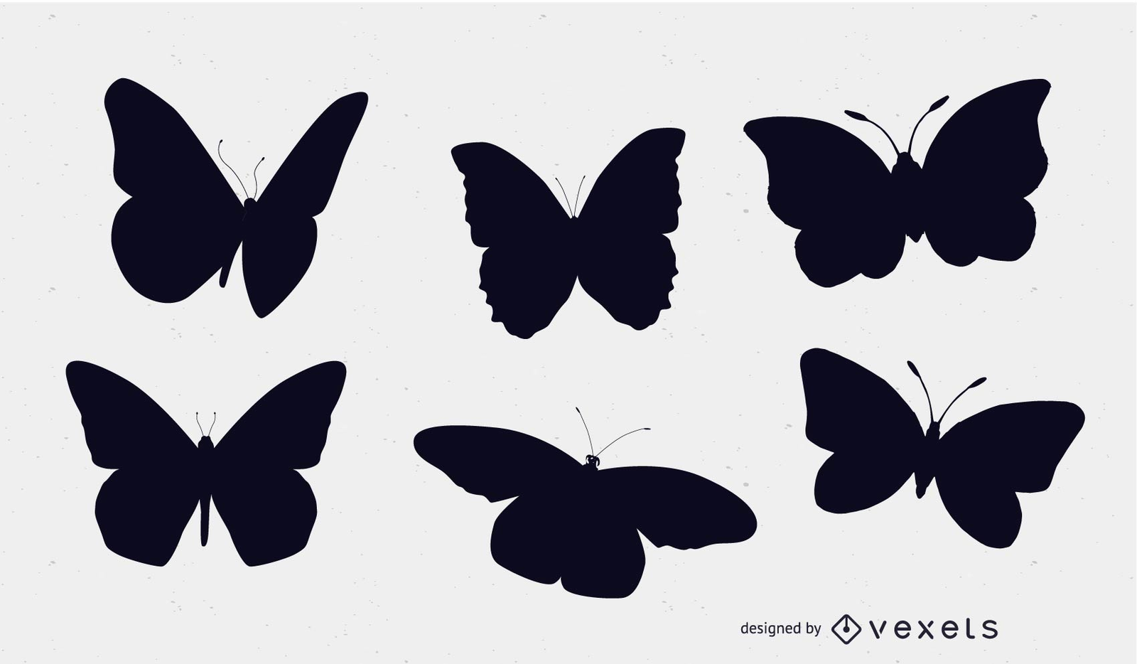 Siluetas de mariposas - Descargar vector