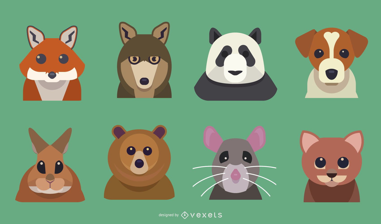 Flat Animal Cartoon Pack