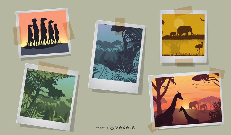 Vector de safari africano Vector de safari africano