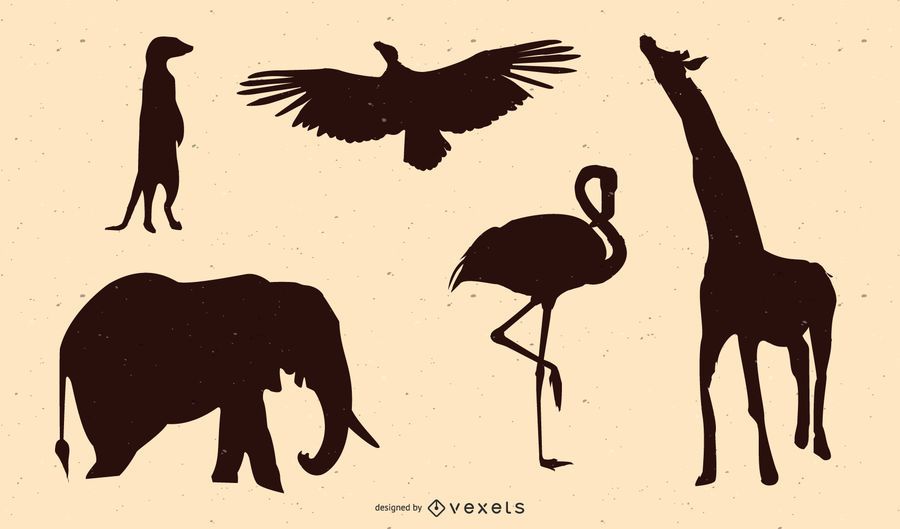 African animal silhouette African animal silhouette