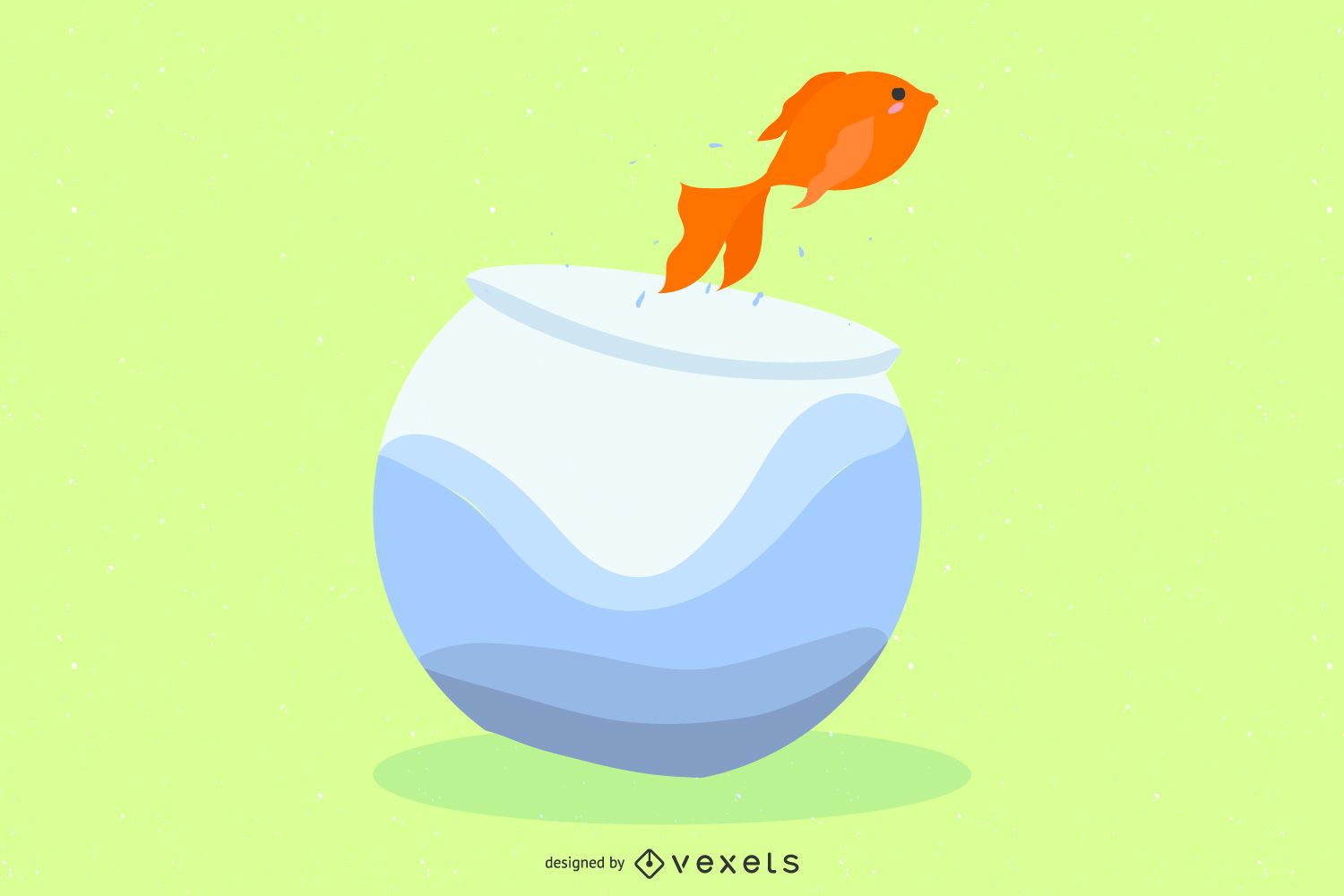 Out Of The Aquarium Fish Vector