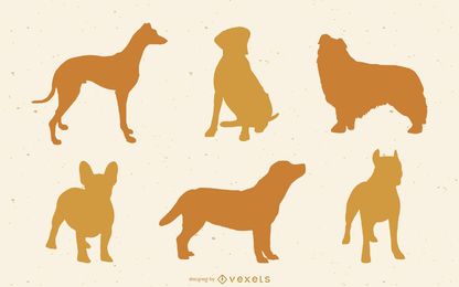 Hund Silhouette Vektor Pack