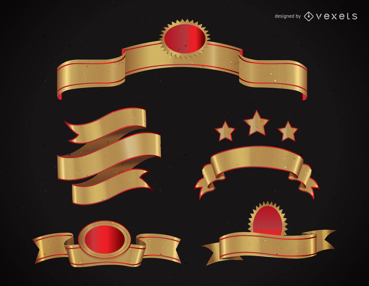 Golden Banner Vector Golden Banner Vector
