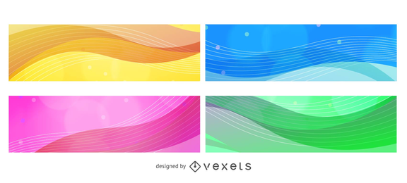 Quatro Banners Coloridos