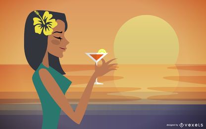 Sommer weibliche Frucht