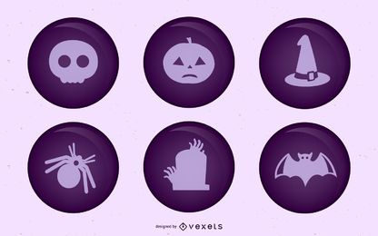 Runde Halloween-Pins