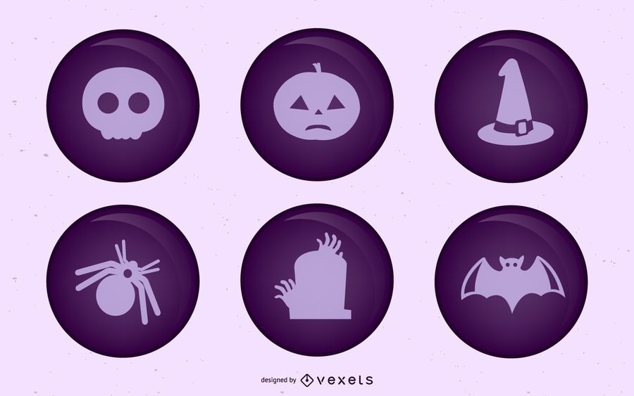 Round Halloween pins Round Halloween pins