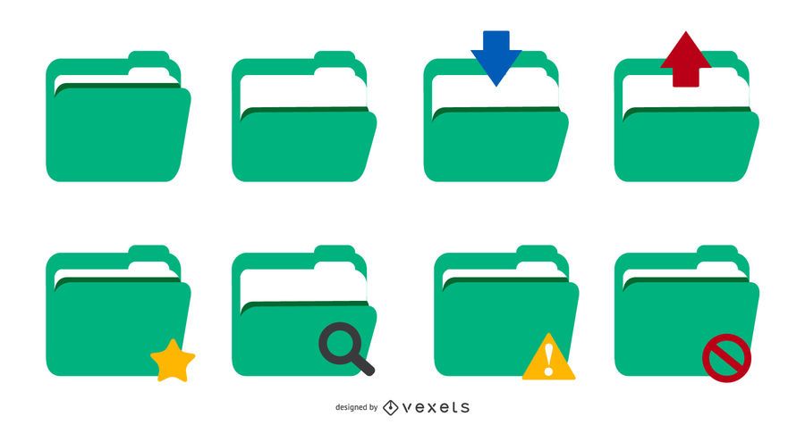 vector de icono de carpeta verde vector de icono de carpeta verde