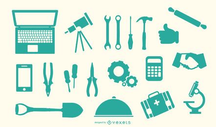 Ready to work icon set