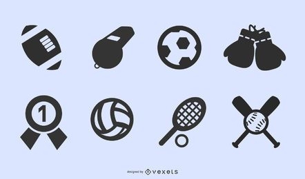 Vetor de conjunto de ícones relacionados a esportes