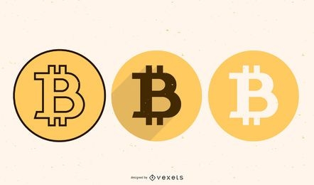 Ícones do logotipo Bitcoin