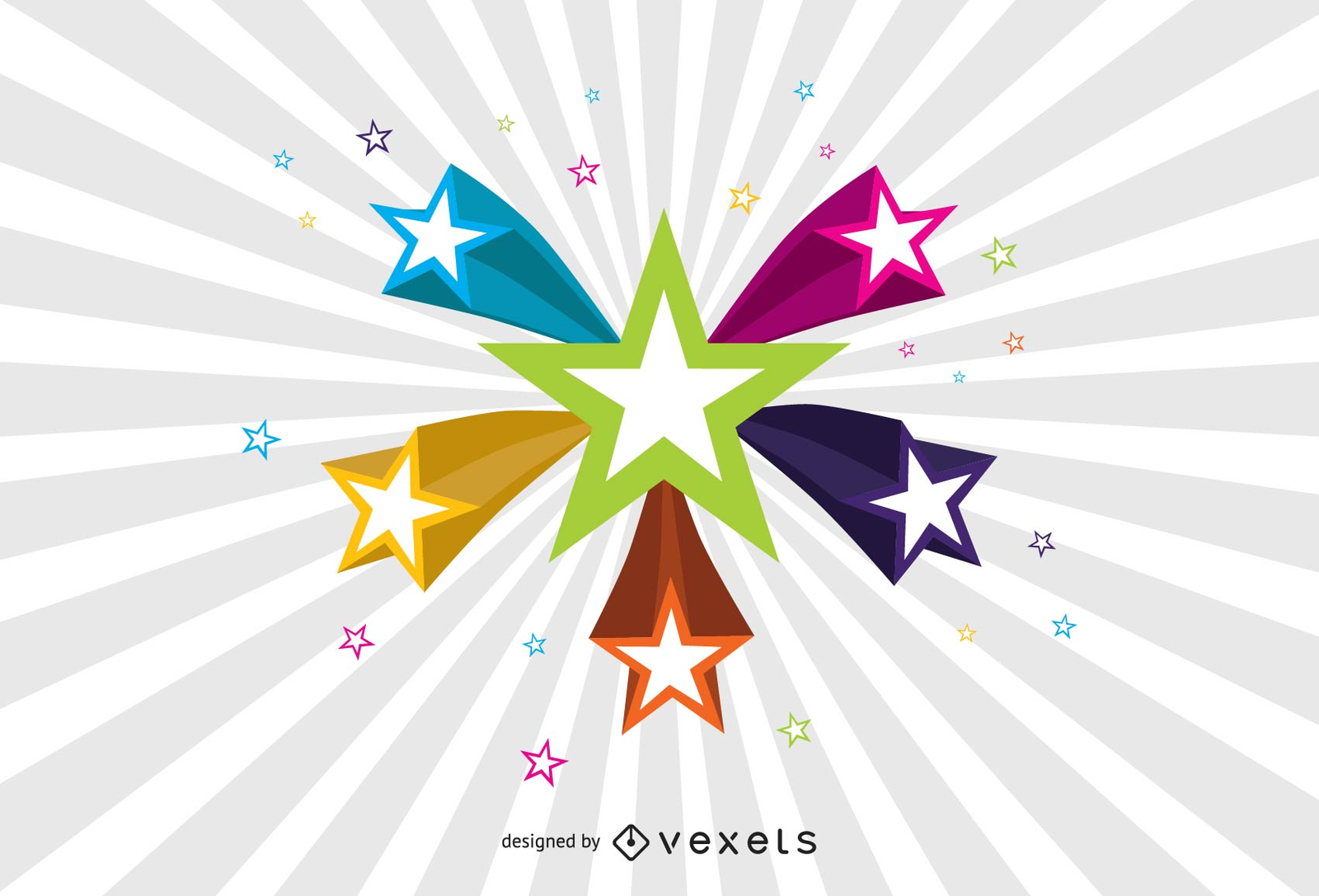 Download 3D Stars Vector - Vector Download