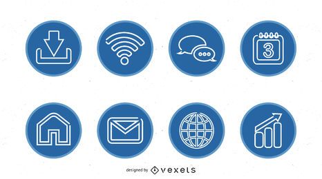 Simple blue circular icon Simple blue circular icon