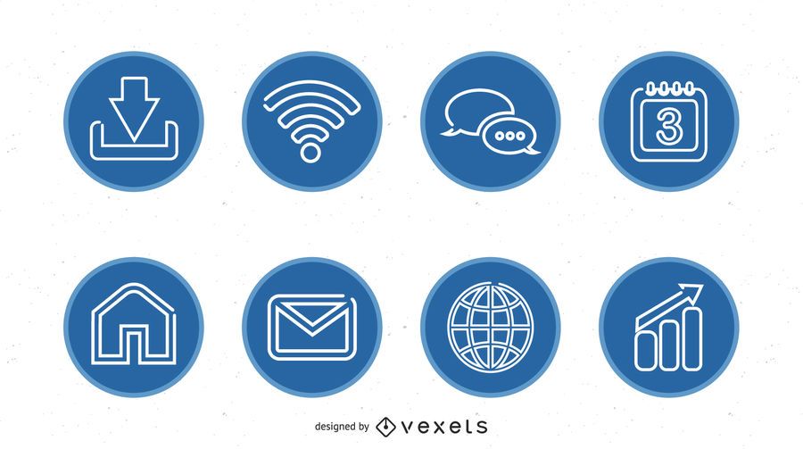 Simple blue circular icon Simple blue circular icon