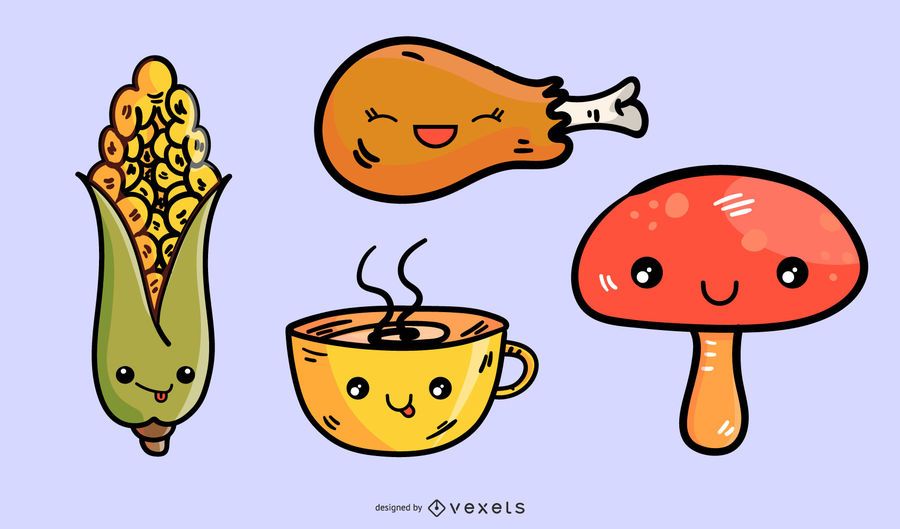 cartoon food icon vector cartoon food icon vector