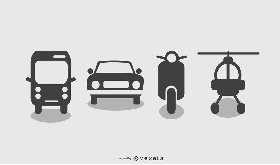 Vector conjunto de iconos de transporte Vector conjunto de iconos de transporte