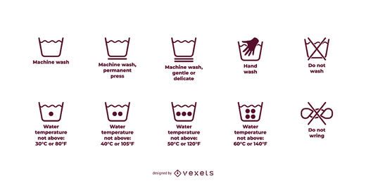 Waschen des Logo-Symbolvektors