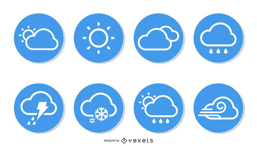 Einfacher Wetter-Icon-Sammelpack Einfacher Wetter-Icon-Sammelpack