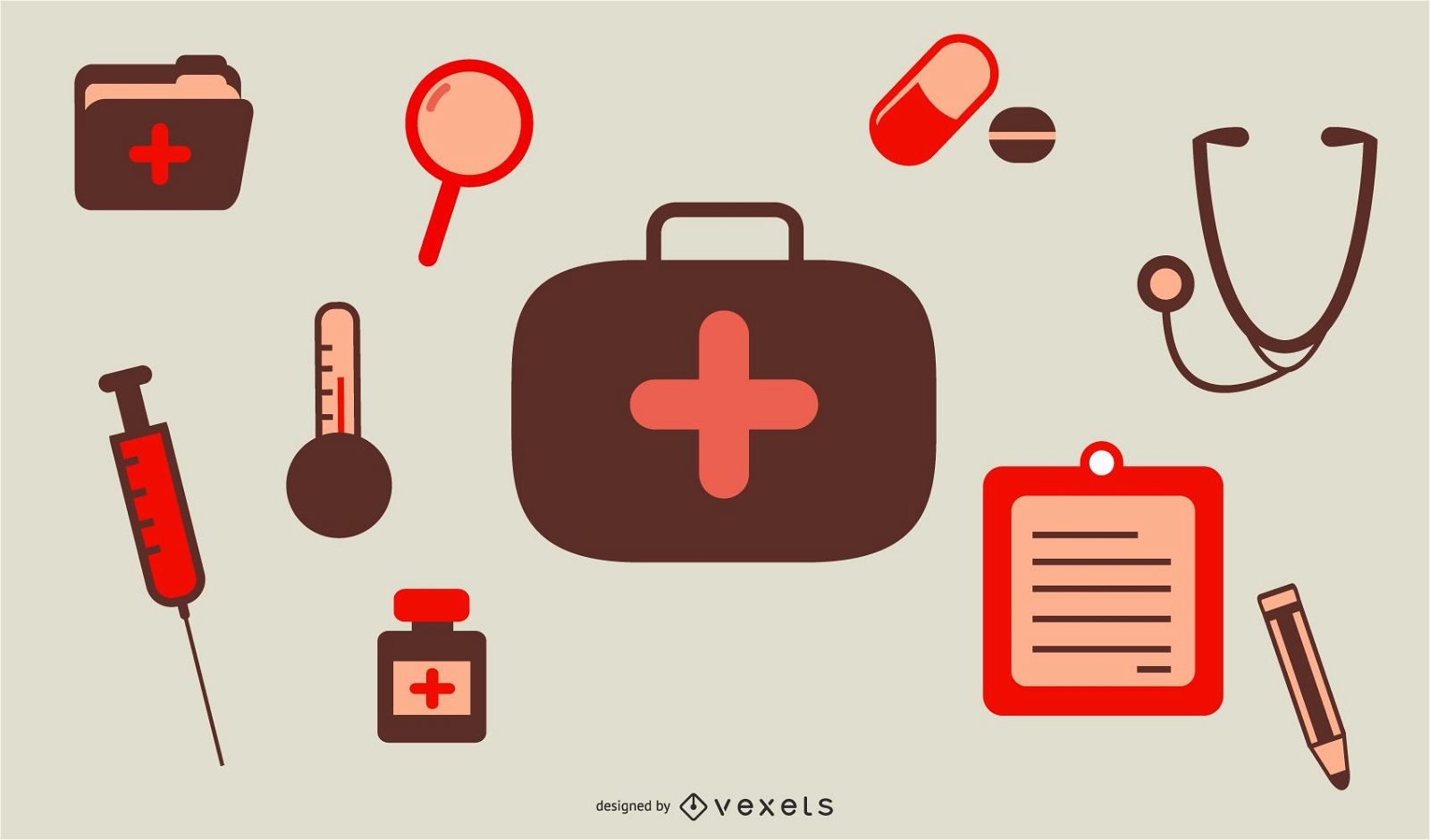 Medical supplies icon vector