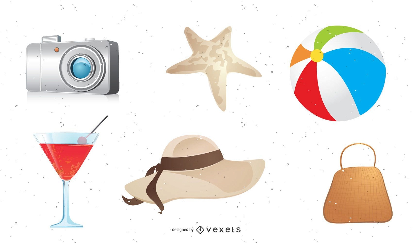 Iconos vectoriales de verano