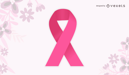 Pink ribbon vector 