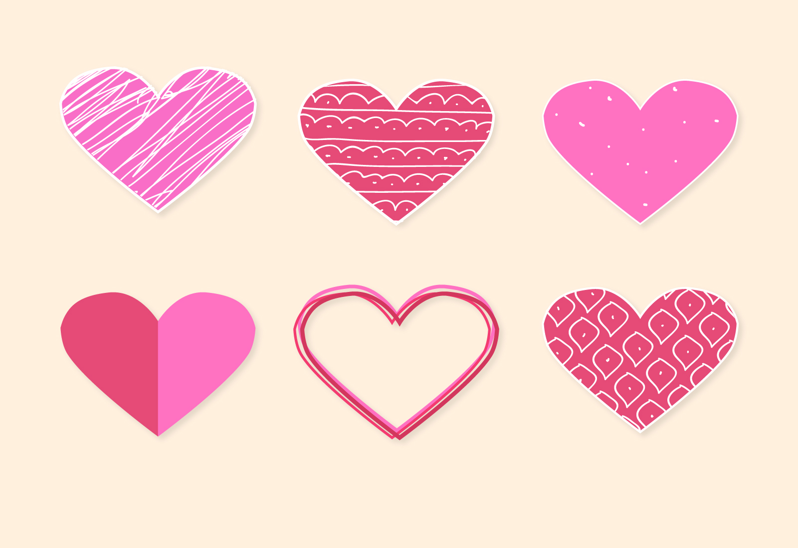 Pink Heartshaped Icon Vector Vector Download