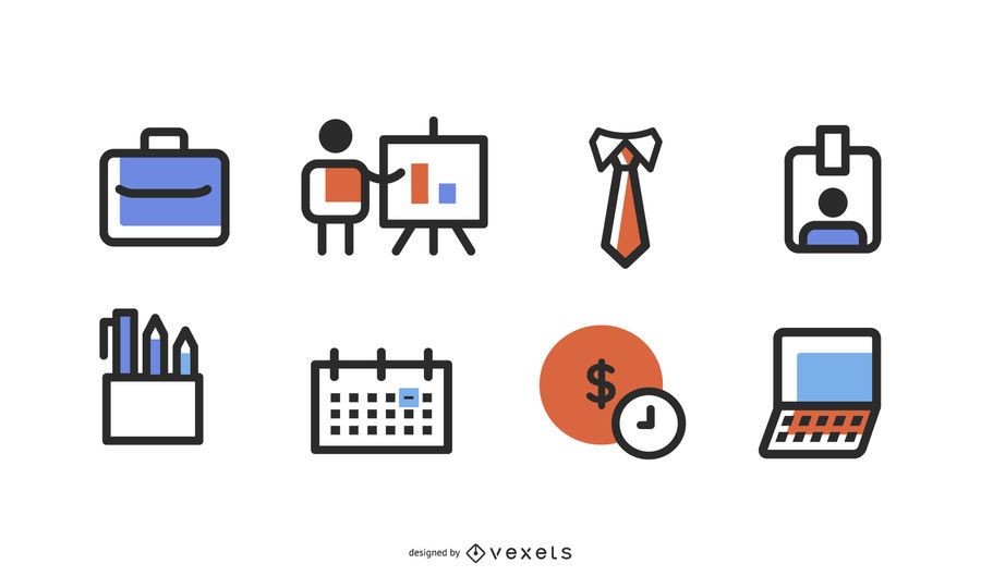 Finance department icon set Finance department icon set