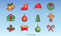 Christmas Elements Vector Collection Vector Download