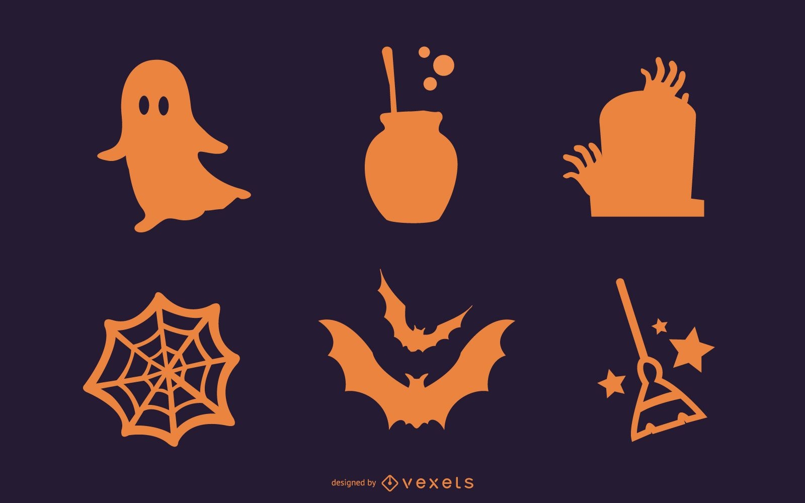 Einfache Halloween-Symbole