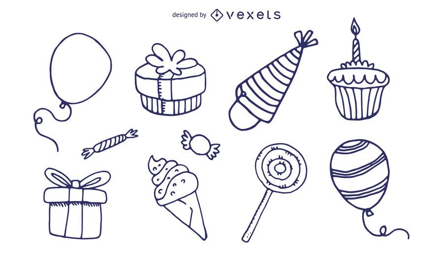 birthday theme icon vector birthday theme icon vector