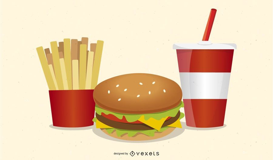 Vetor de ícone fino fastfood Vetor de ícone fino fastfood