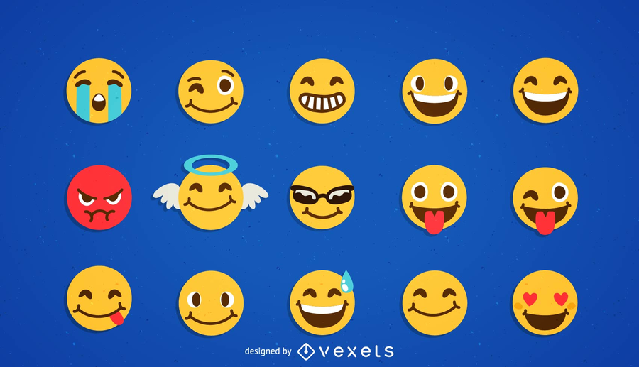 Kühle Smilies-Vektor-Ikone Kühle Smilies-Vektor-Ikone
