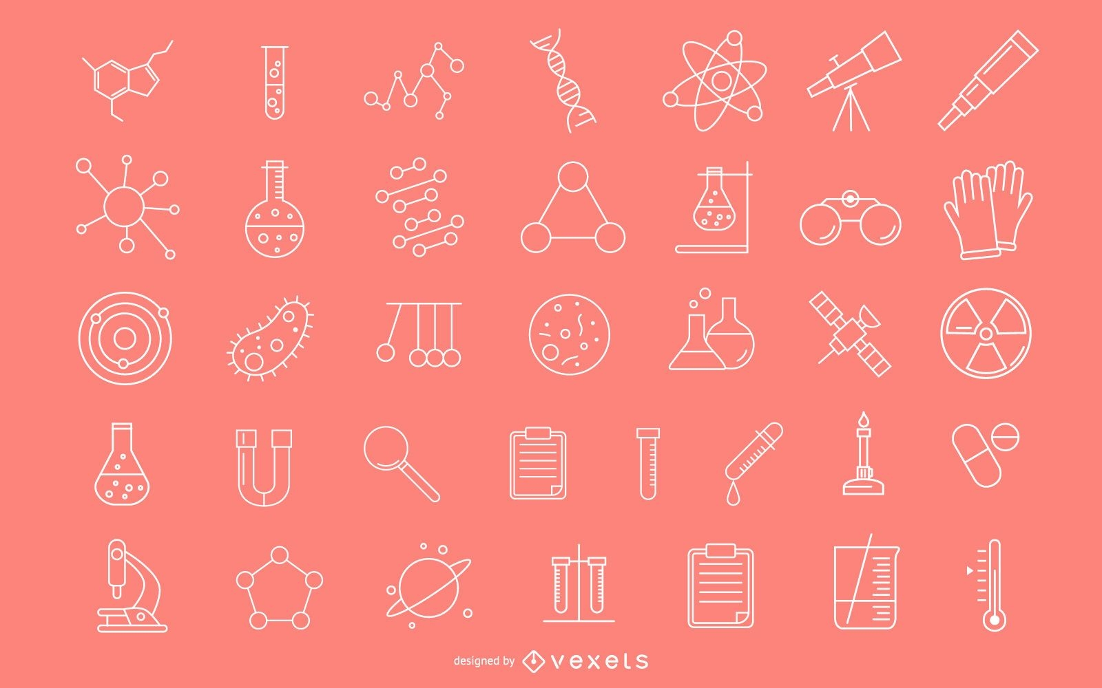 Scientific Stroke Icons Pack
