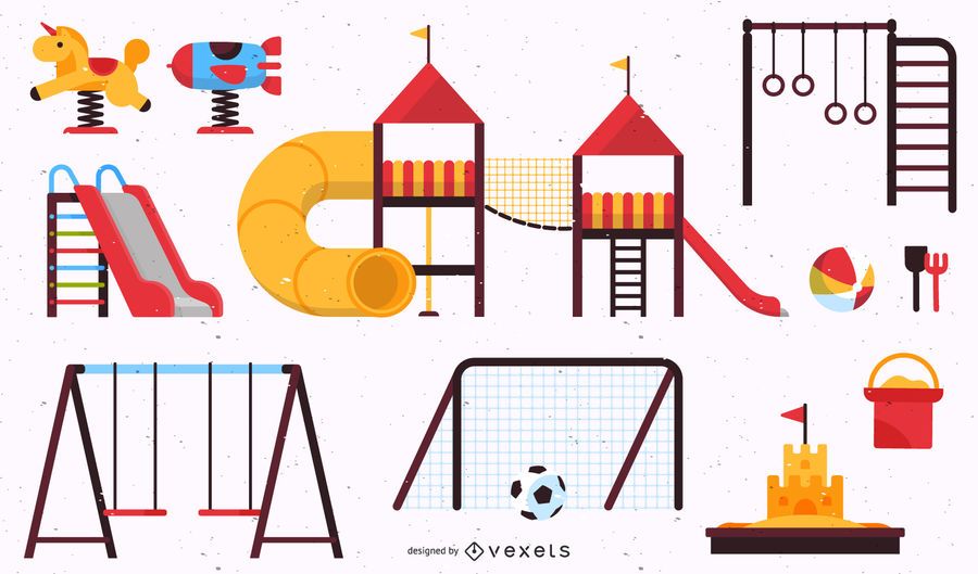 Bonito dos desenhos animados ícone Playground 3 Bonito dos desenhos animados ícone Playground 3