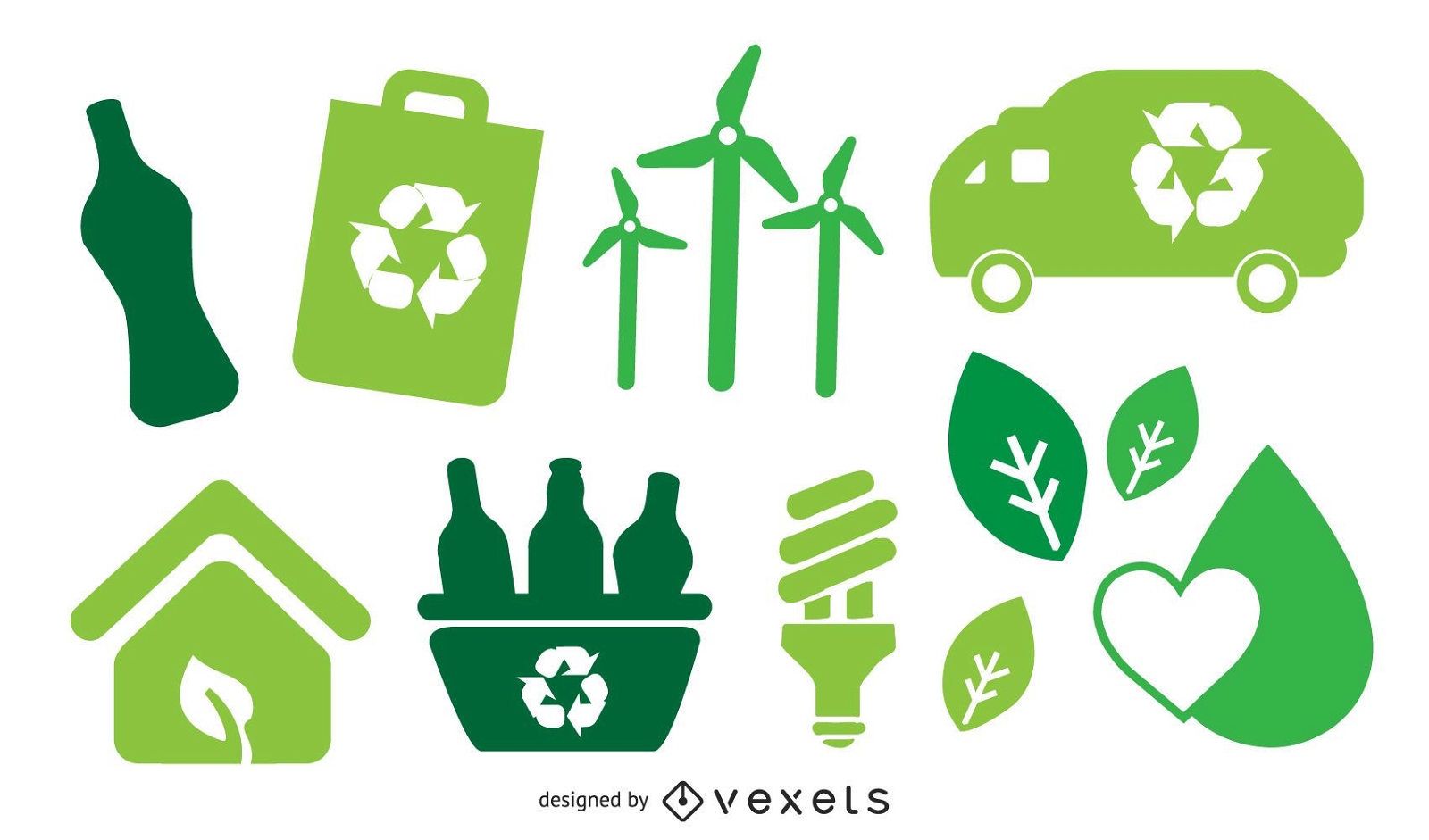 Icono de Vector de Bio verde