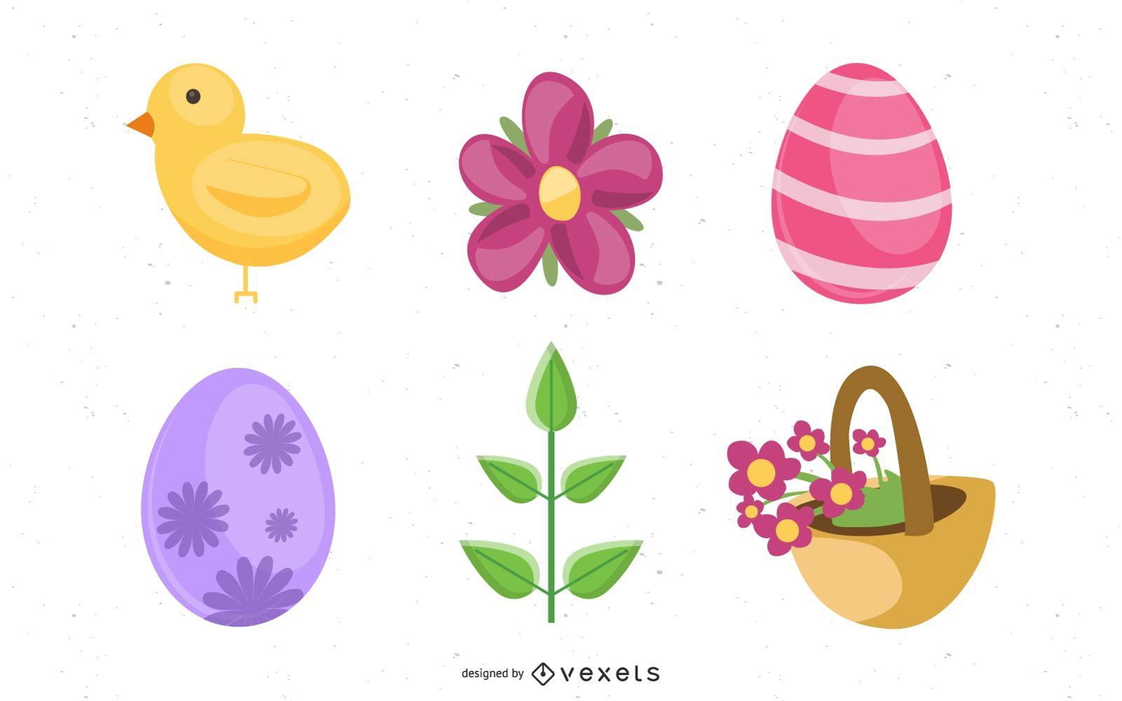 Conjunto de iconos de Pascua 3D