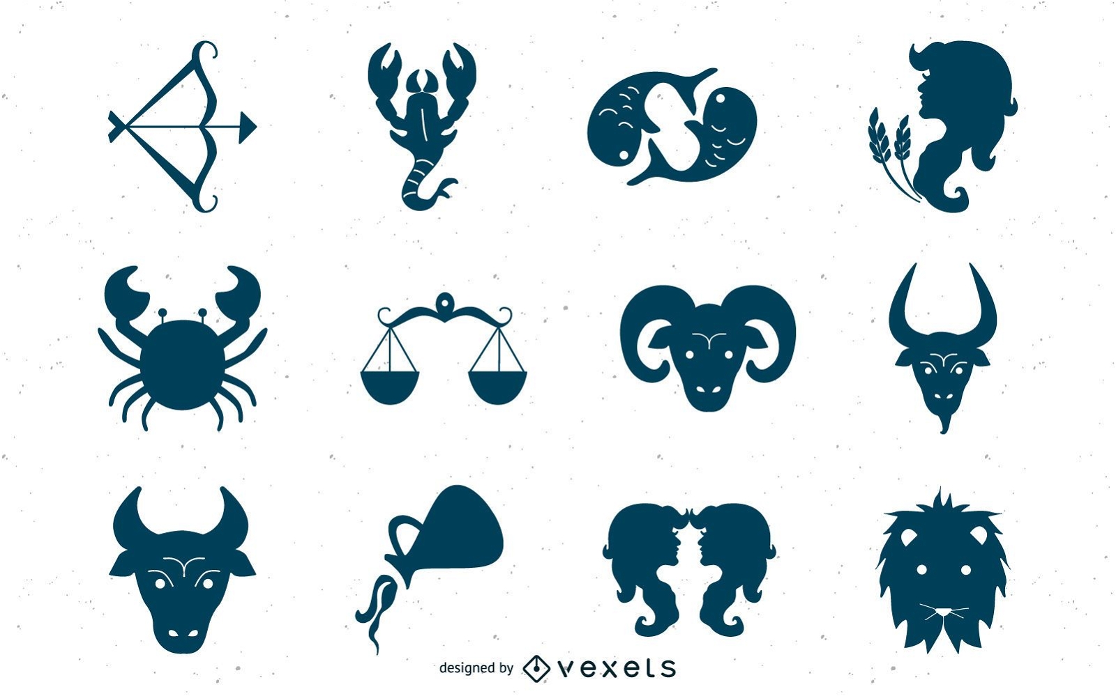 Creative zodiac icons