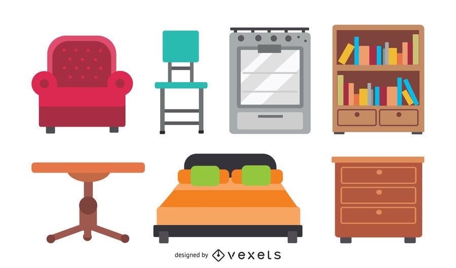 vector de icono de muebles redondeados vector de icono de muebles redondeados
