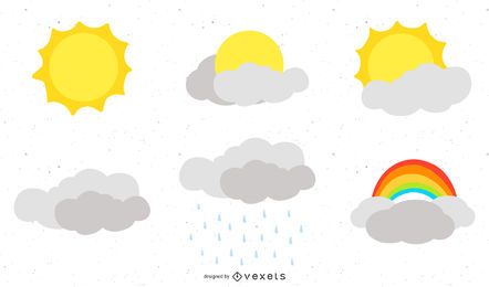 Iconos del tiempo Vector 2