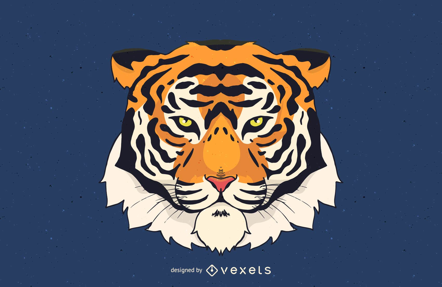 Tiger Head Vector Illustration Tiger Head Vector Illustration