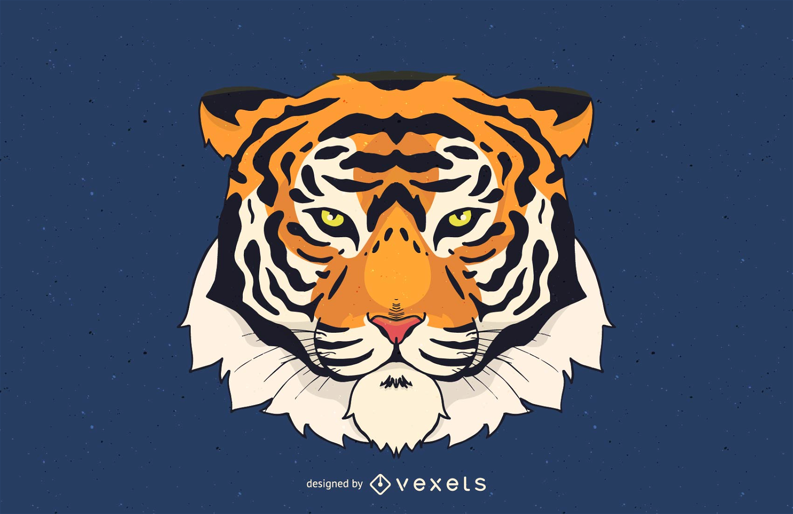Tiger Head Vector Illustration