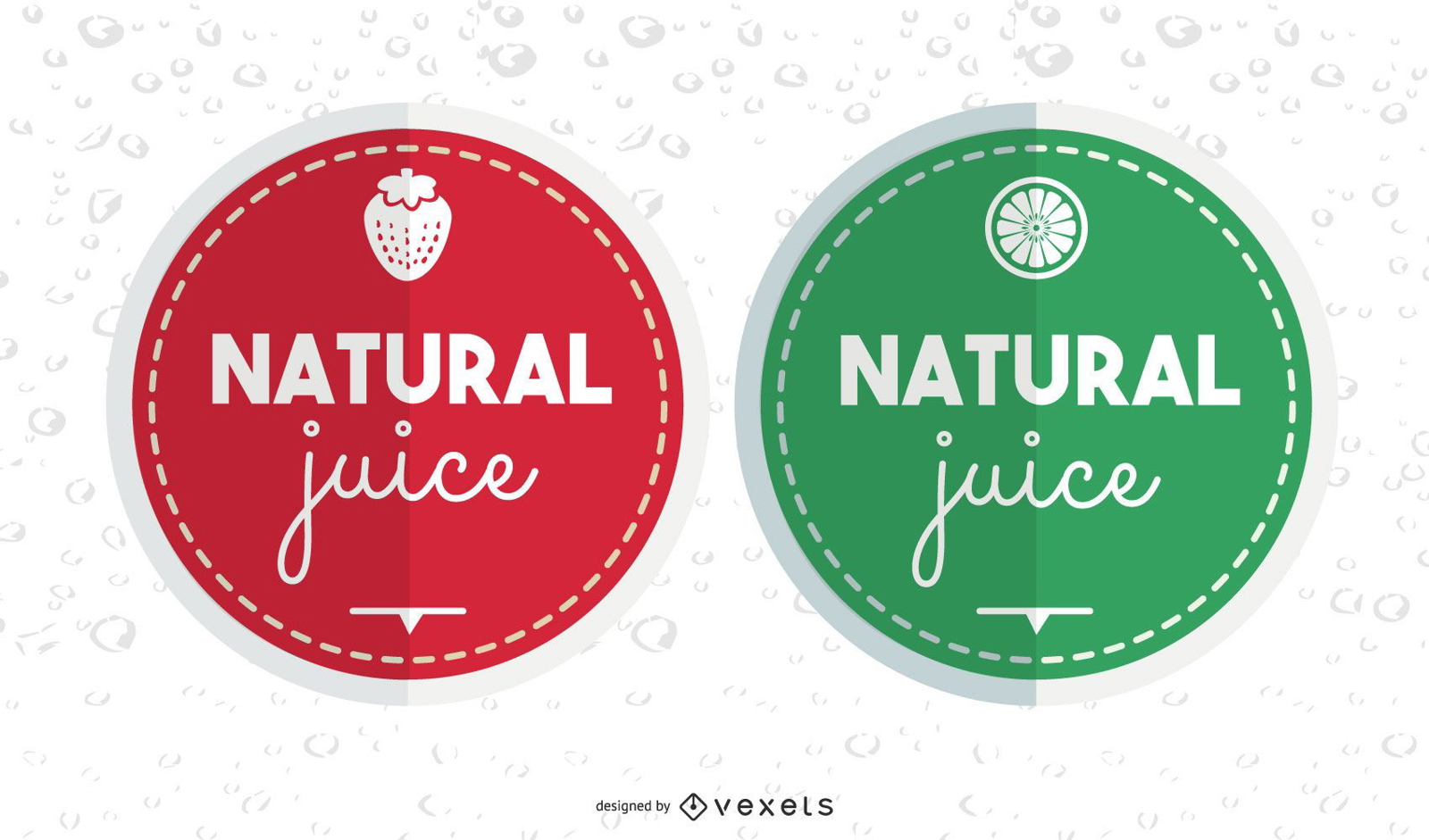 Etiquetas de jugo natural