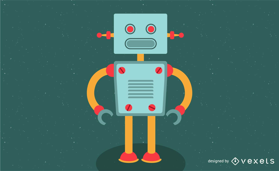 Einfacher Roboter-Vektor Einfacher Roboter-Vektor